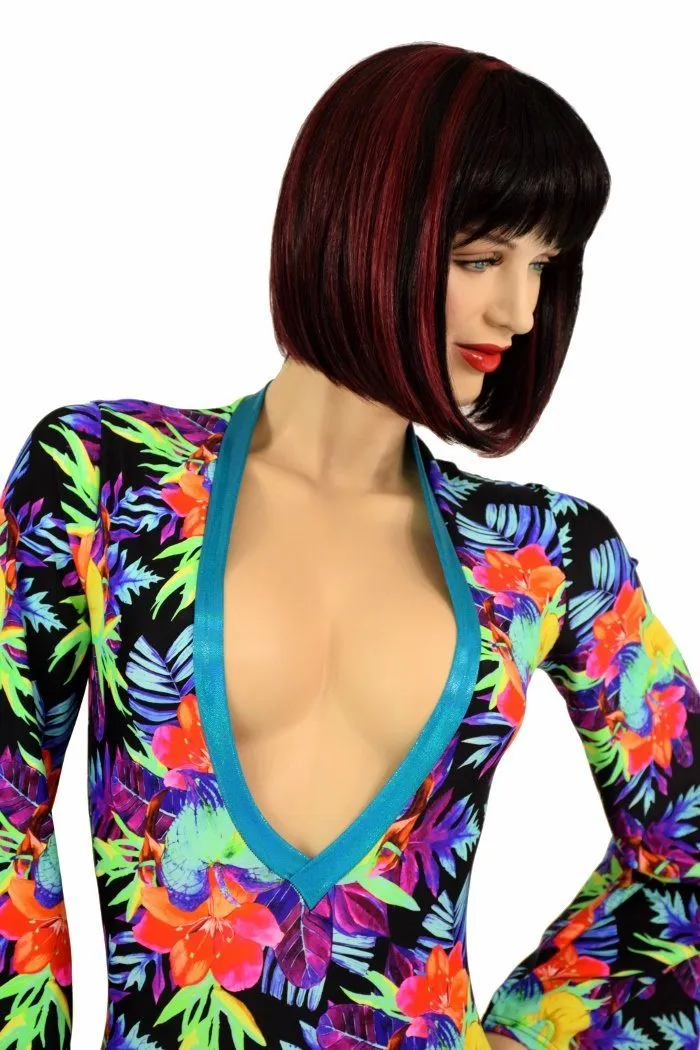 Sonic Bloom Plunging V Romper