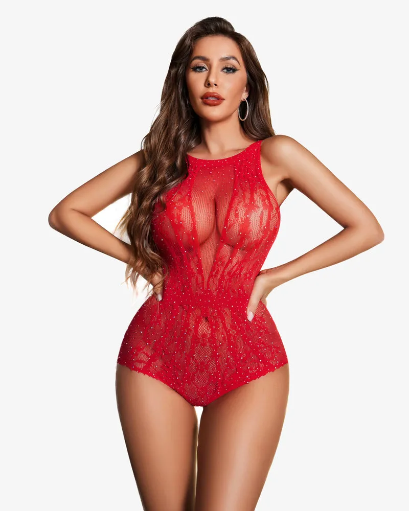 Sparkle Rhinestone Teddy Lingerie