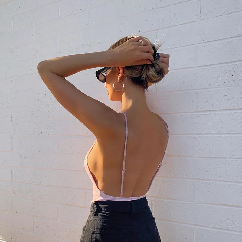 Sparkly Spaghetti Strap Bodysuit