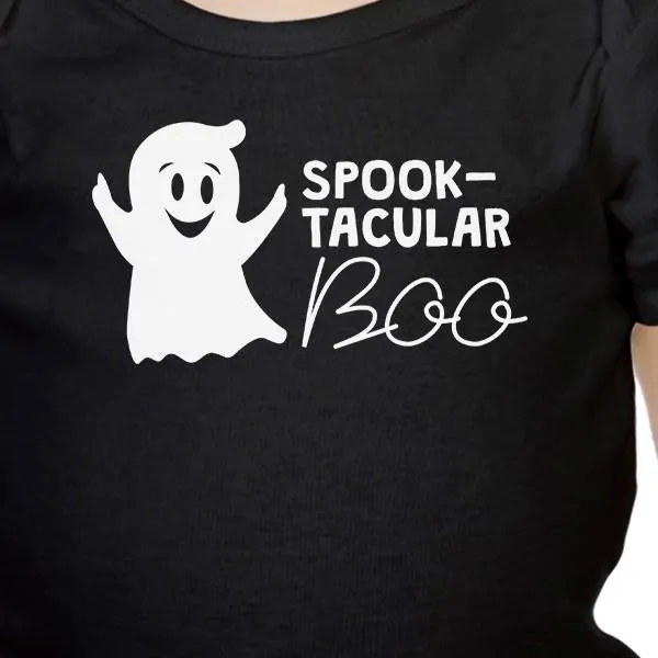 Spook-Tacular Boo Baby Black Bodysuit
