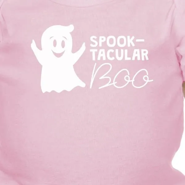 Spook-Tacular Boo Baby Pink Bodysuit