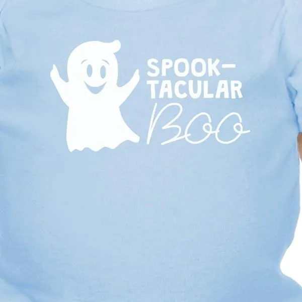 Spook-Tacular Boo Baby Sky Blue Bodysuit