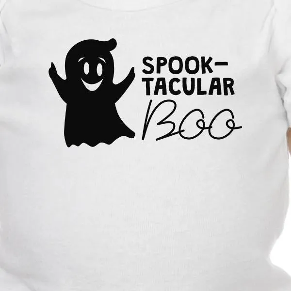 Spook-Tacular Boo Baby White Bodysuit