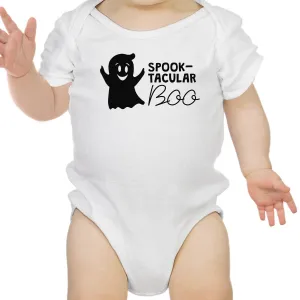 Spook-Tacular Boo Baby White Bodysuit