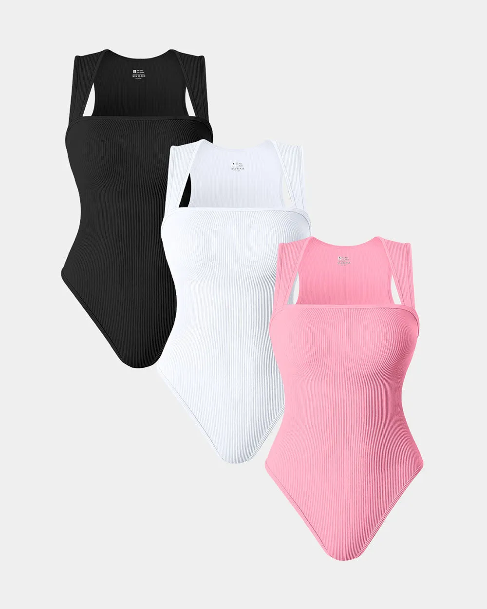 Square Neck Sleeveless Bodysuits