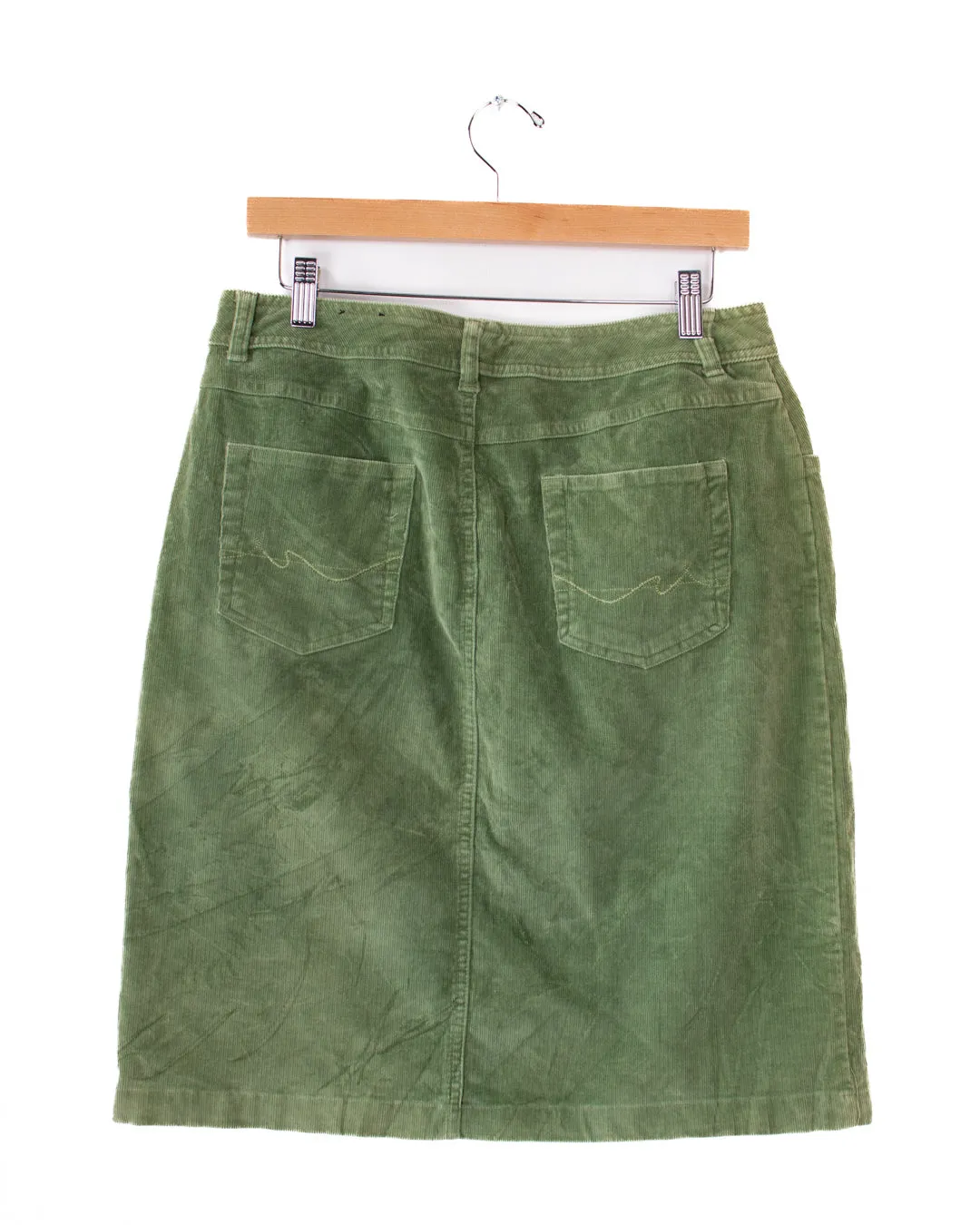 St. Johns Bay Green Corduroy Skirt