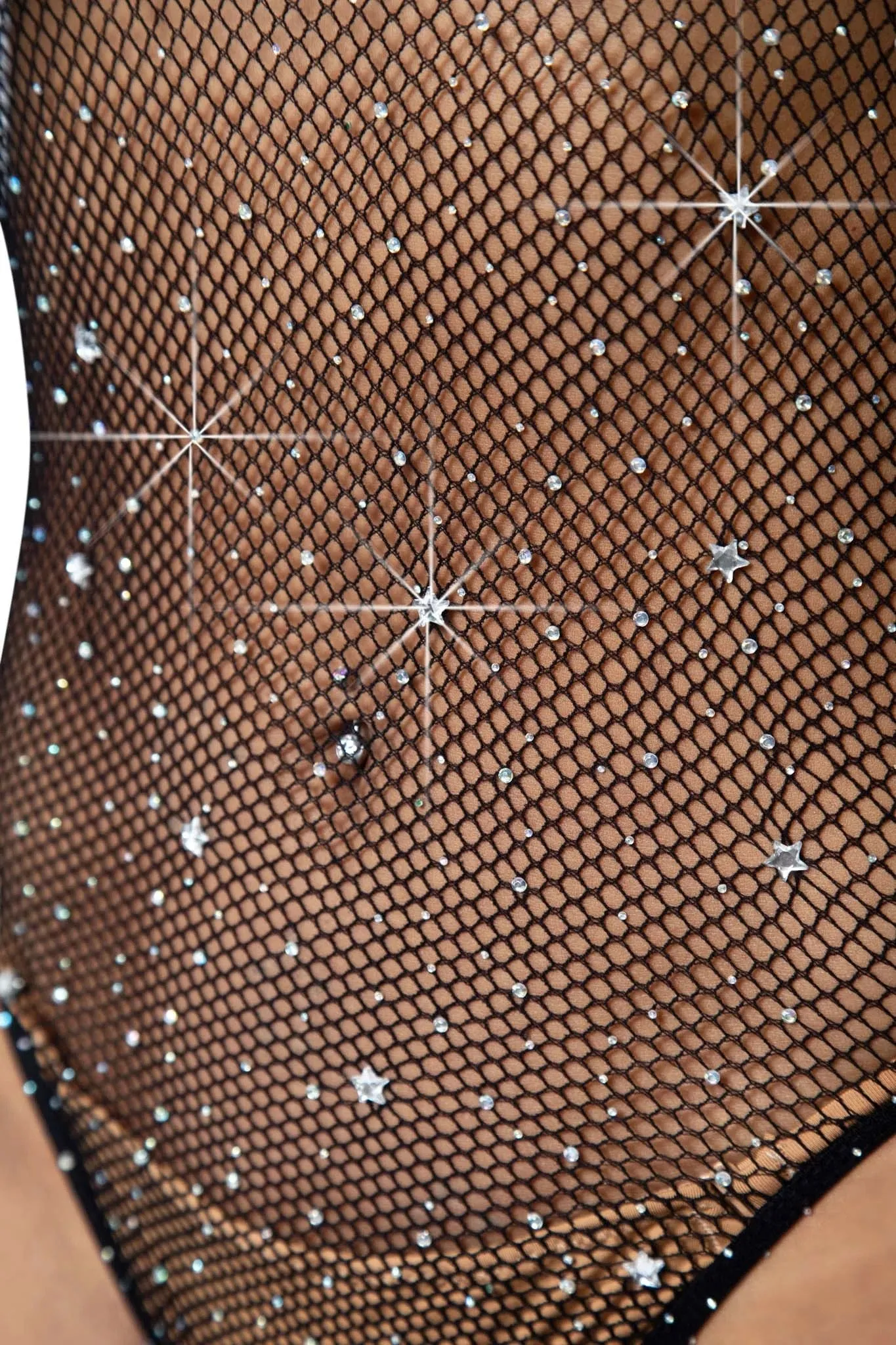 Star Rhinestone Snap Crotch Bodysuit