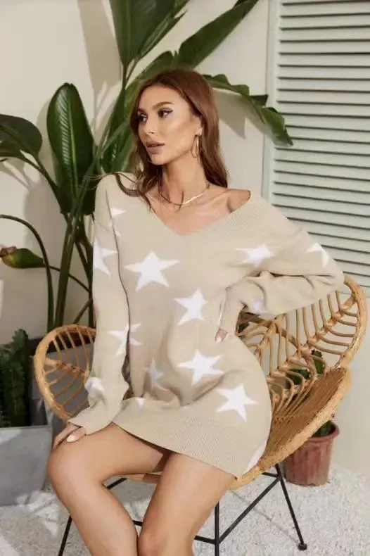 Star sweater dress