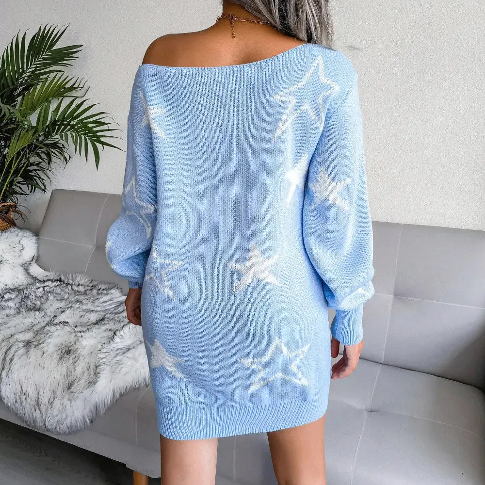 Star sweater dress