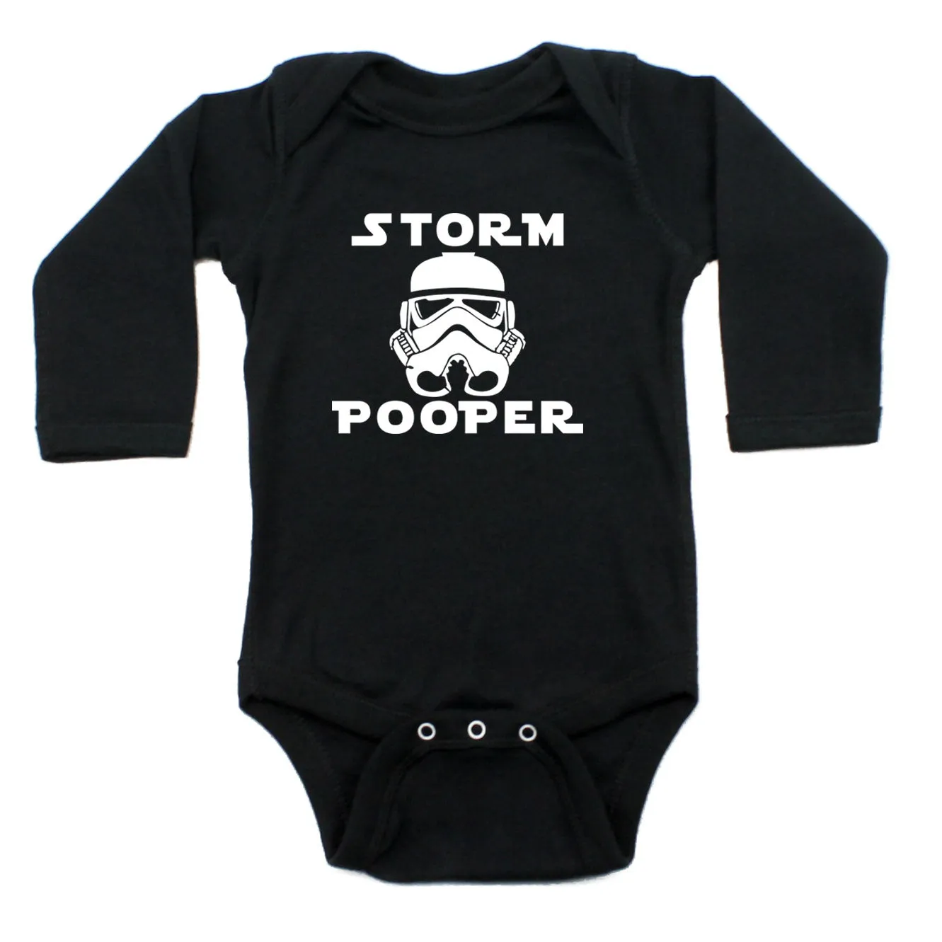 Storm Pooper Long Sleeve 100% Cotton One Piece Baby Bodysuit