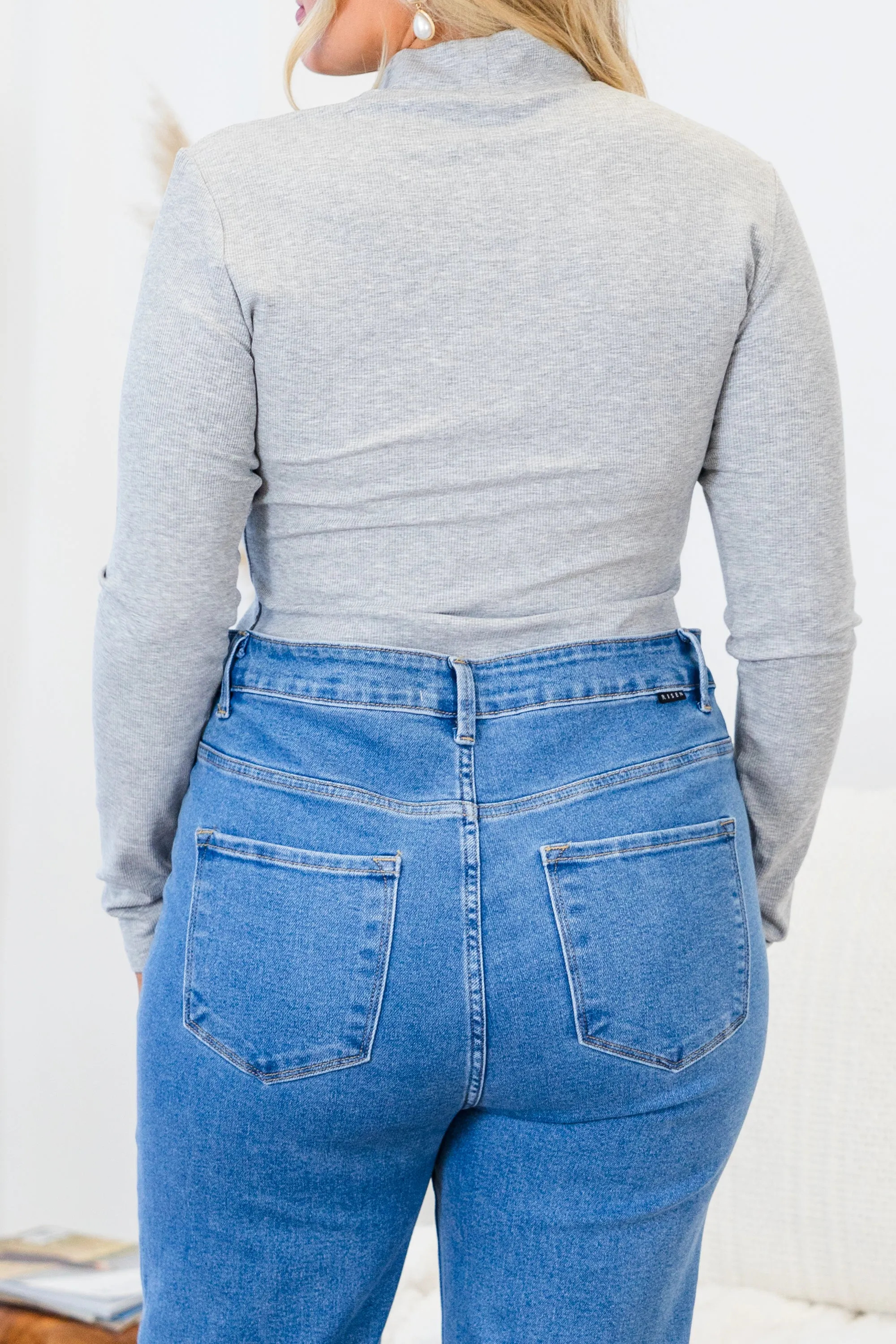 Suit Yourself Bodysuit, Gray