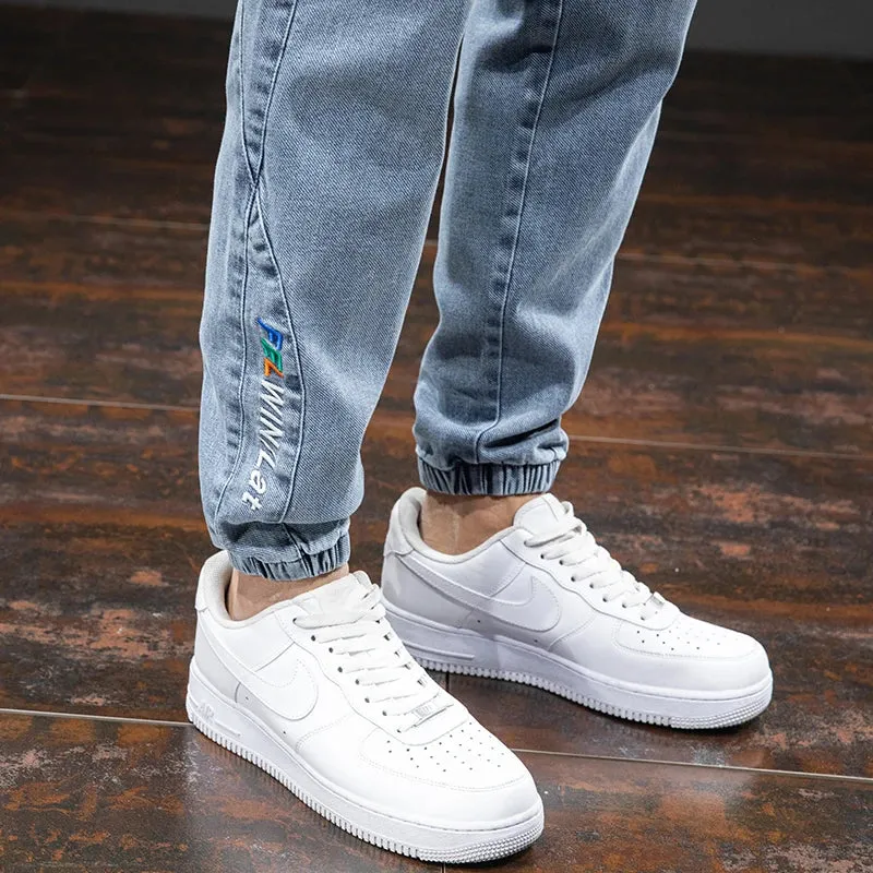 Summer Black Blue drawstrings Cargo Jeans denim Joggers