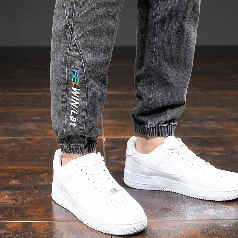 Summer Black Blue drawstrings Cargo Jeans denim Joggers