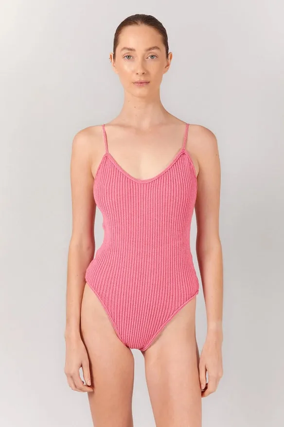 Summi Knit Bodysuit - Pink