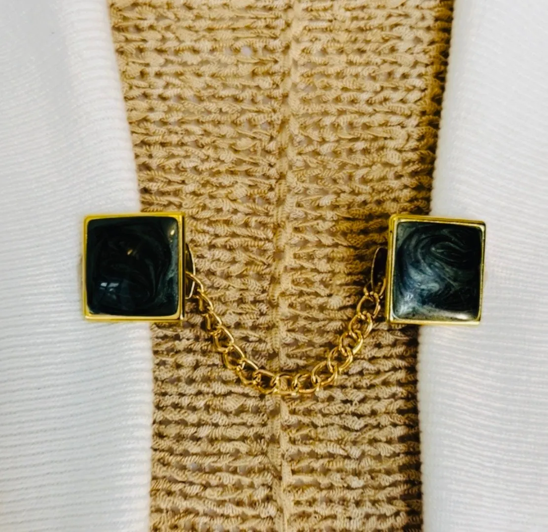 Sweater Clips Emerald Green Sweater Clip for Cardigan Clips for Cloak Clasp for Dress Fastener Cinch Clip Birthday Gift for mom Gift for Her
