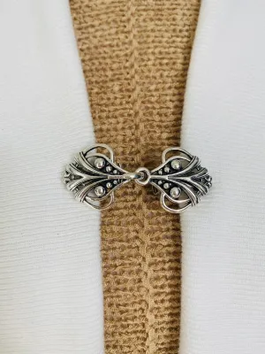 Sweater Clips Silver Heart Celtic Cardigan Clip Classic Sweater Clip Cloak Clips Gift for mom Gifts for Her by Fabulici