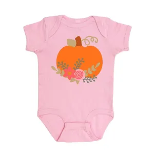 Sweet Wink Bodysuit - Pumpkin Flower