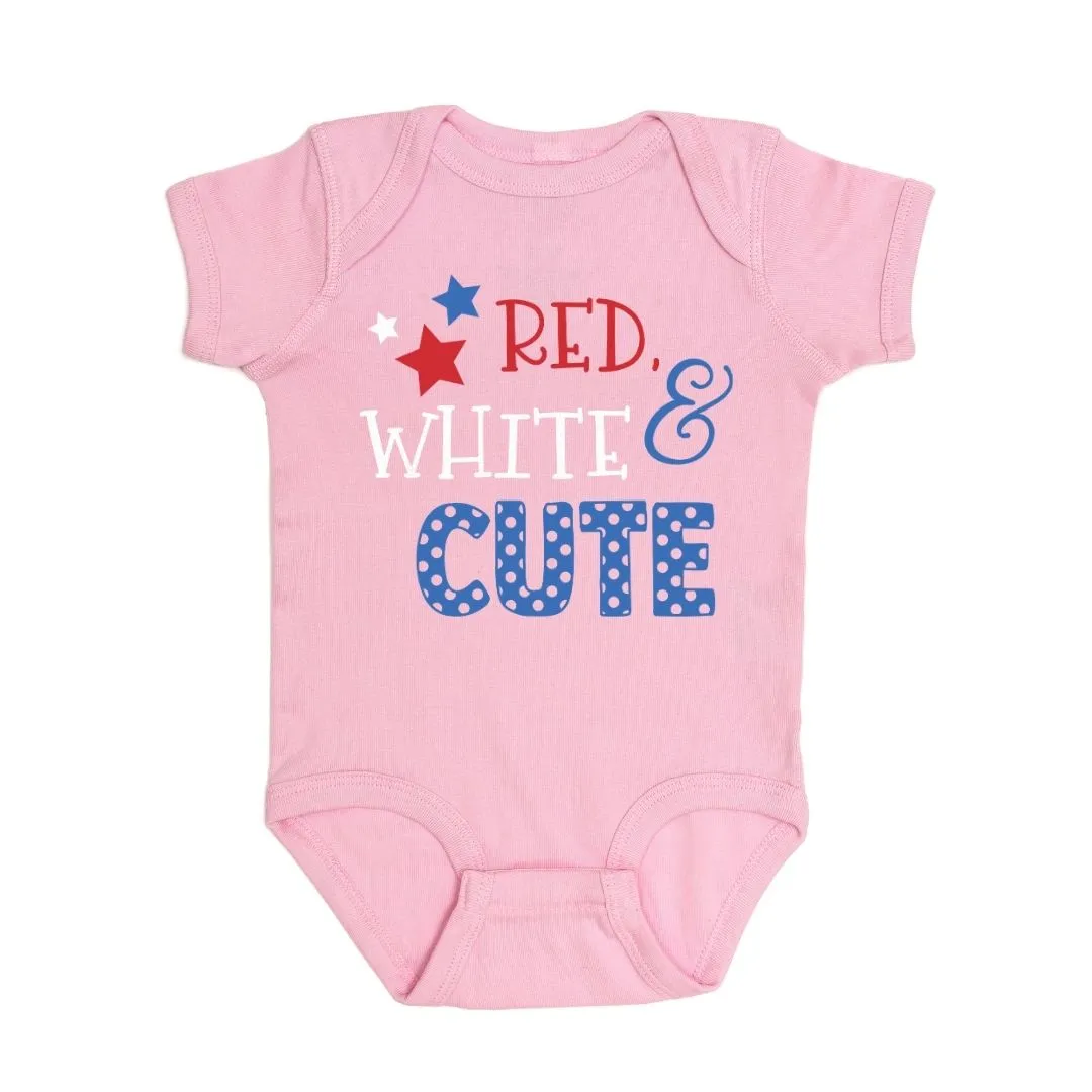 Sweet Wink Bodysuit - Red, White, & Cute
