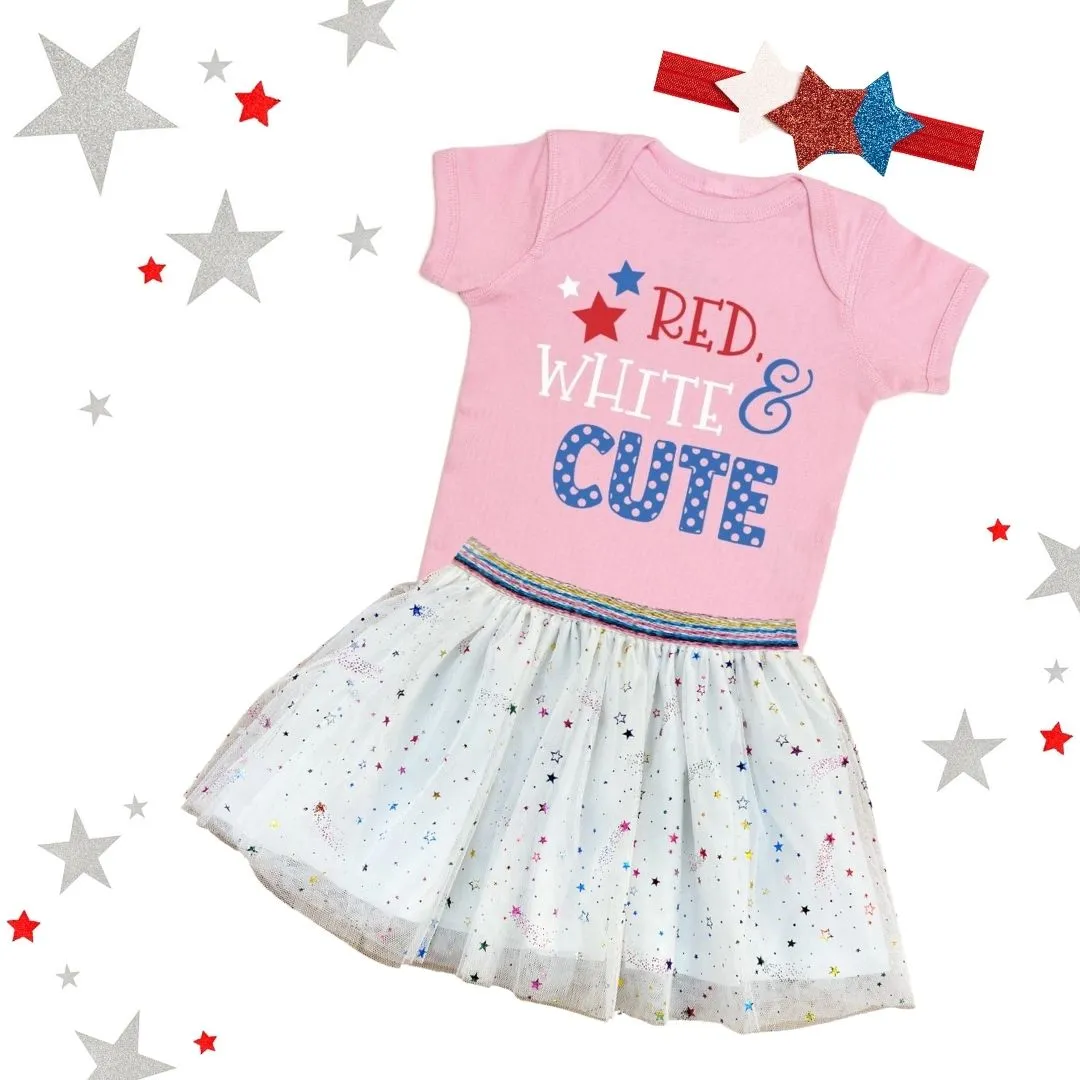 Sweet Wink Bodysuit - Red, White, & Cute