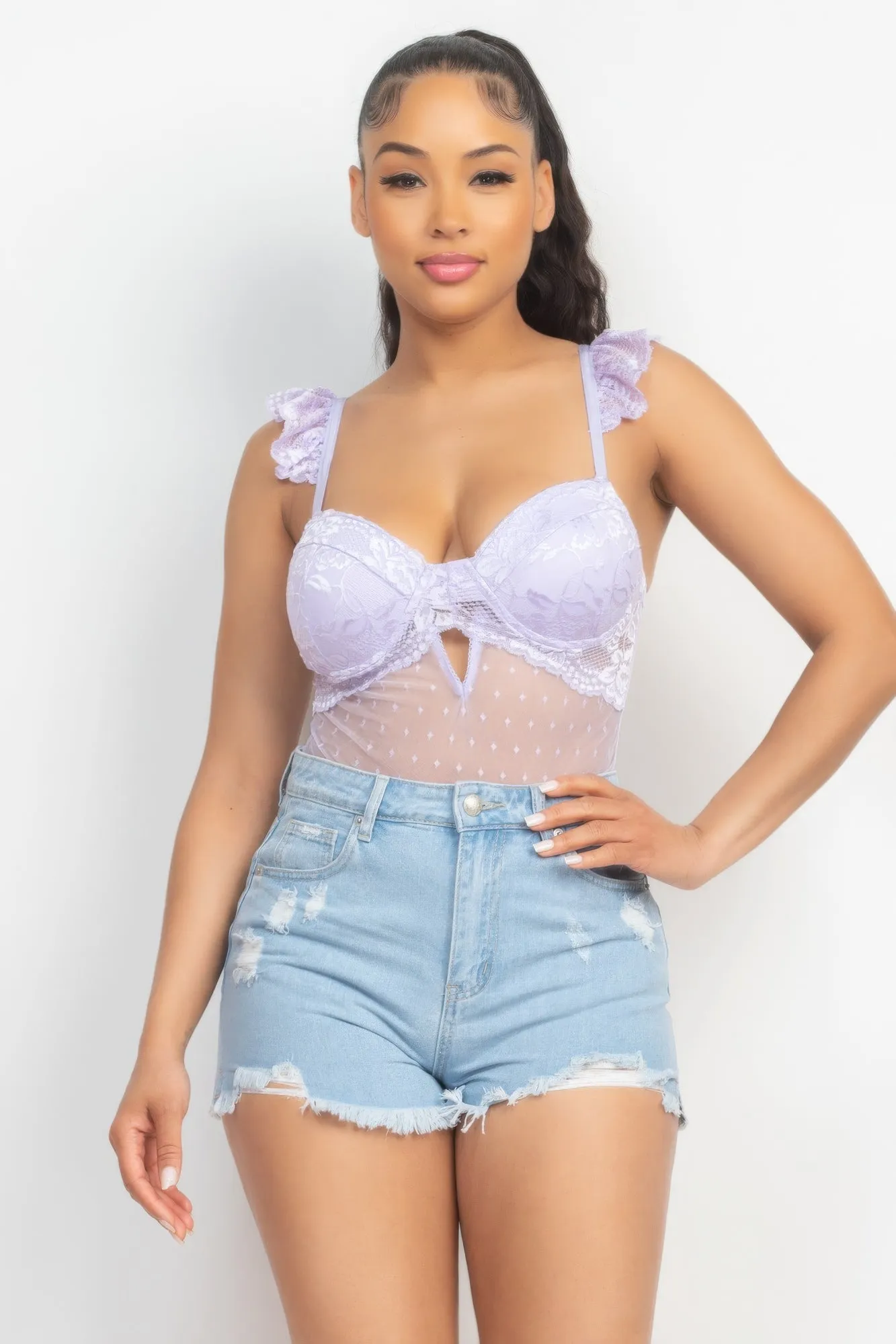 Sweetheart Cut-out Bodysuit