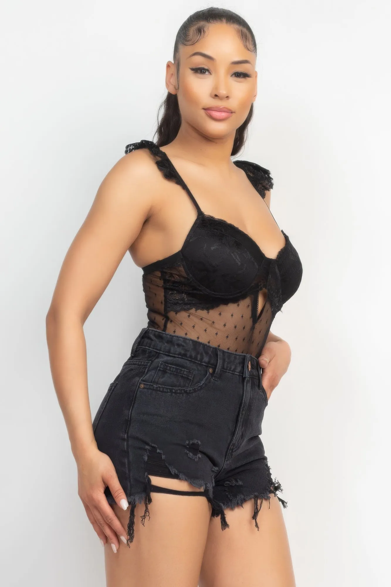 Sweetheart Cut-out Bodysuit