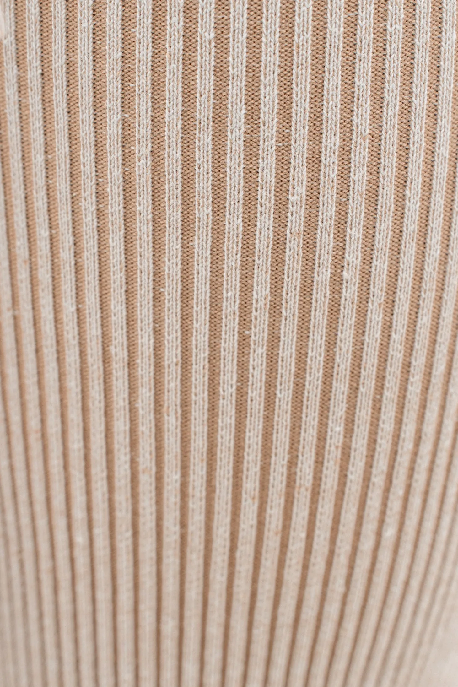 Taupe/White Deana Ribbed Bodysuit