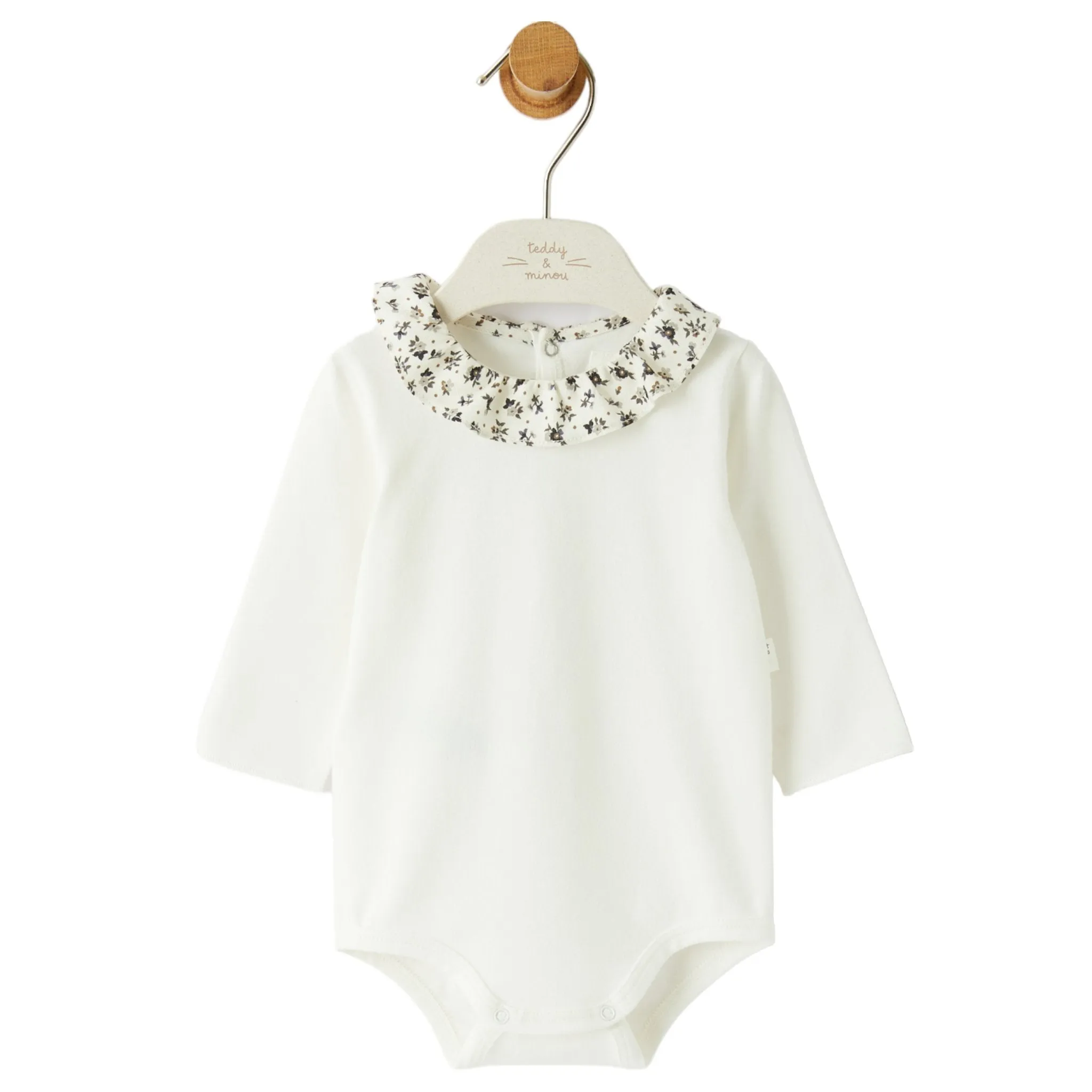 Teddy & Minou Girl Full Sleeves Cream Bodysuit