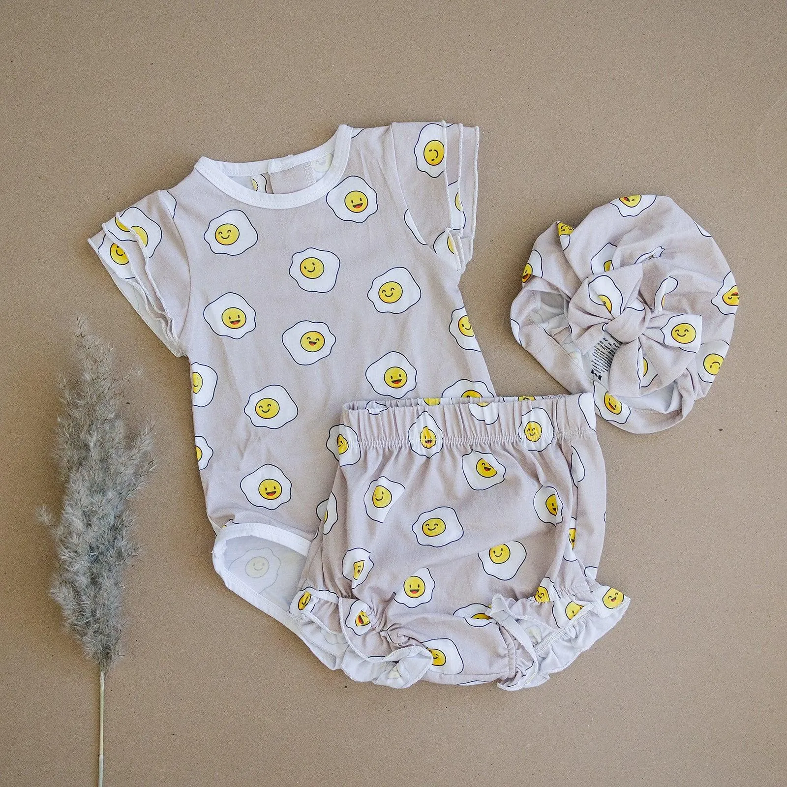 Tencel Lyocell Ruffle Bodysuit And Bloomer Set
