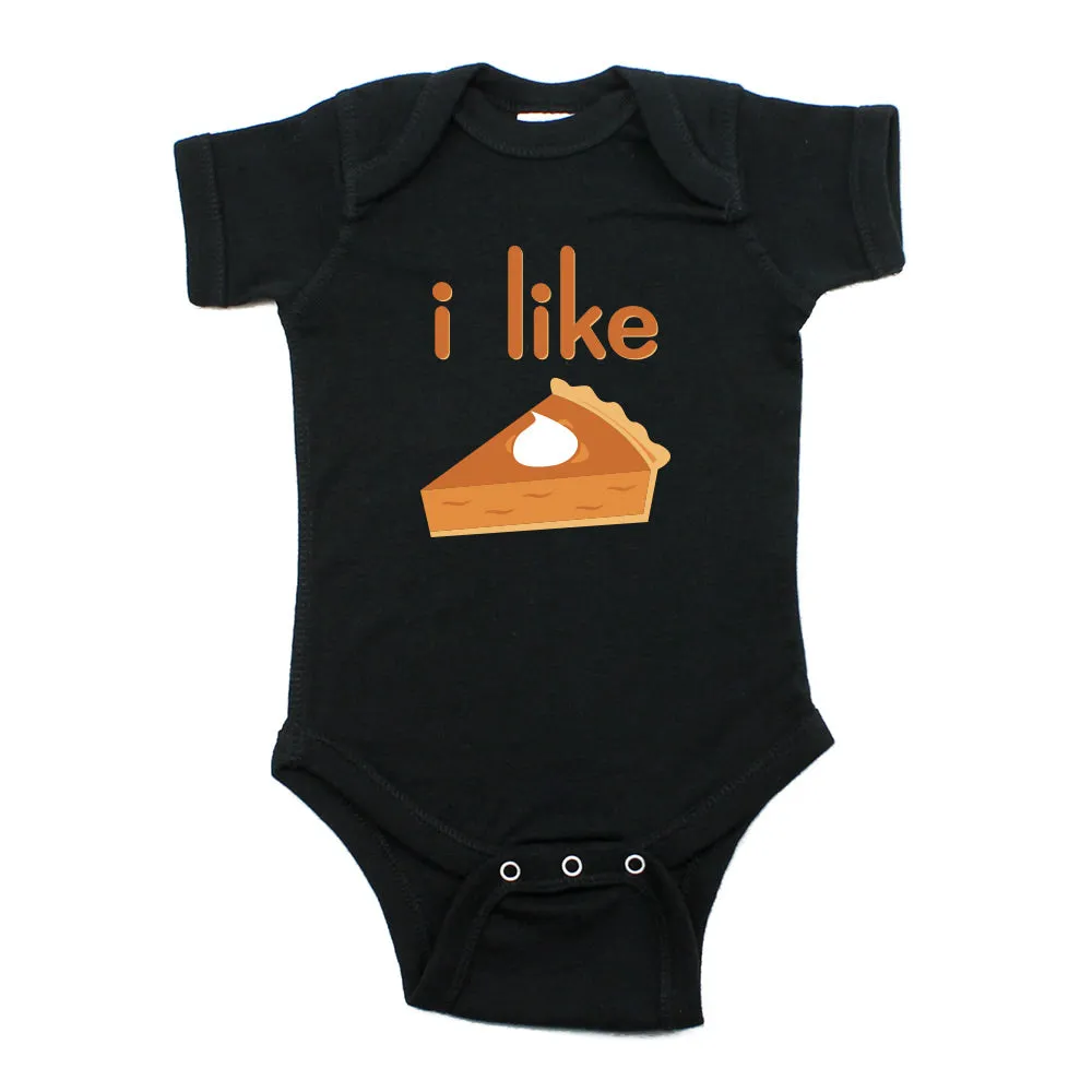 Thanksgiving I Like Pie Short Sleeve Baby Infant Bodysuit