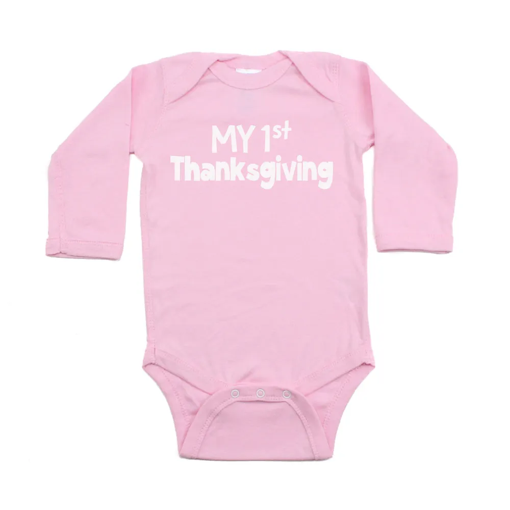 Thanksgiving My First Thanksgiving Long Sleeve Infant Bodysuit