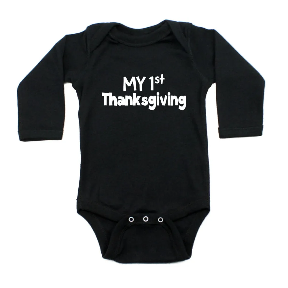 Thanksgiving My First Thanksgiving Long Sleeve Infant Bodysuit