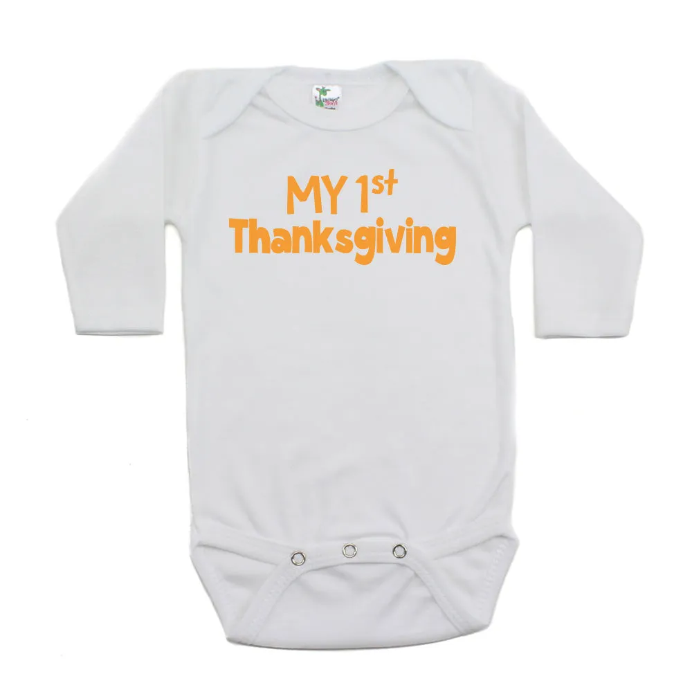 Thanksgiving My First Thanksgiving Long Sleeve Infant Bodysuit