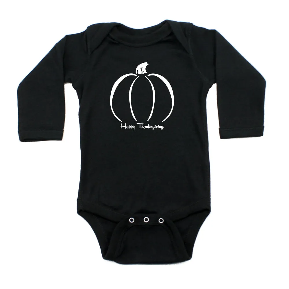 Thanksgiving Pumpkin Long Sleeve Baby Infant Bodysuit