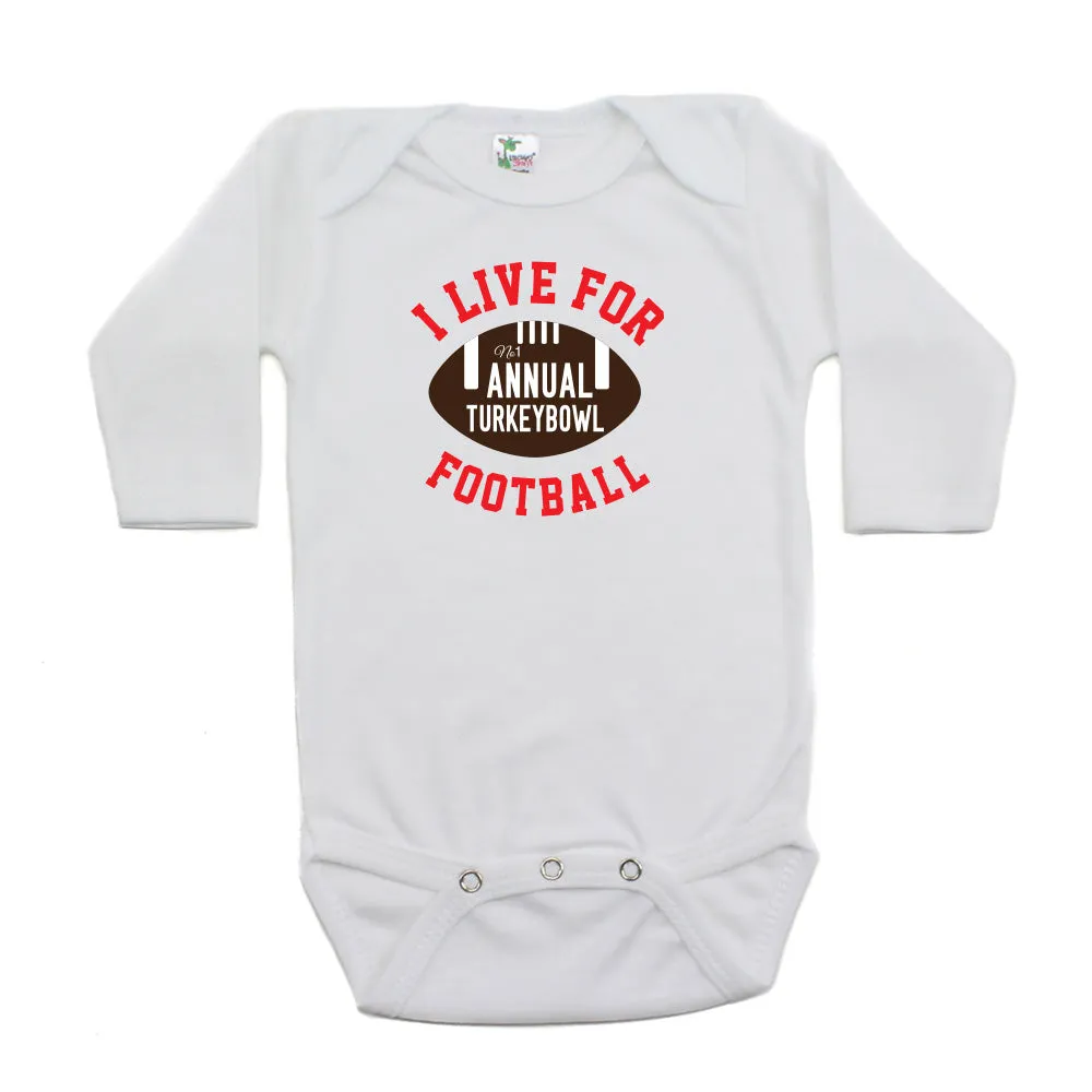 Thanksgiving Turkey Bowl Long Sleeve Infant Bodysuit