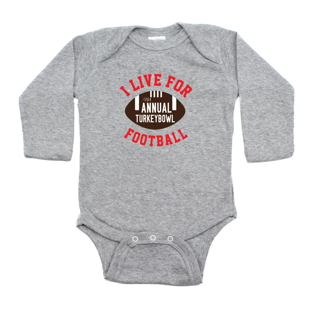 Thanksgiving Turkey Bowl Long Sleeve Infant Bodysuit