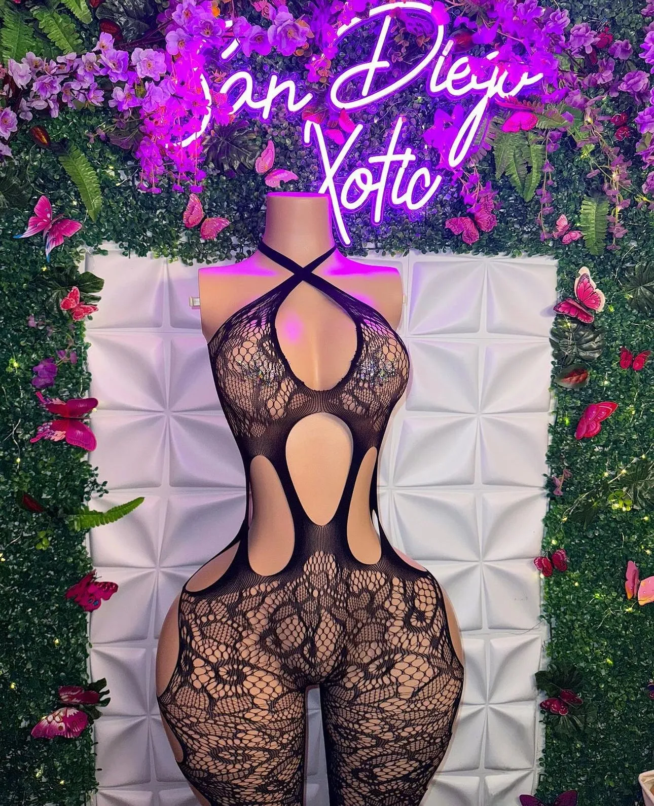 That’s Hot — Hollowed Out Lace Fishnet Jumpsuit