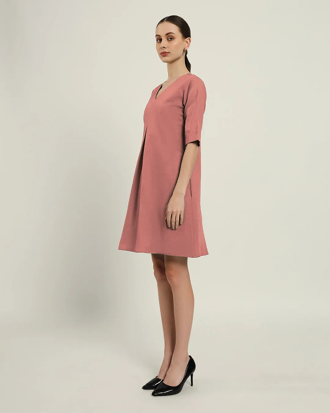 The Giza Ivory Pink Cotton Dress