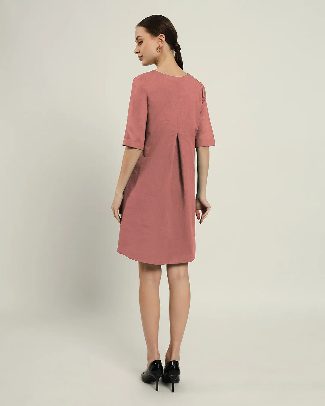 The Giza Ivory Pink Cotton Dress
