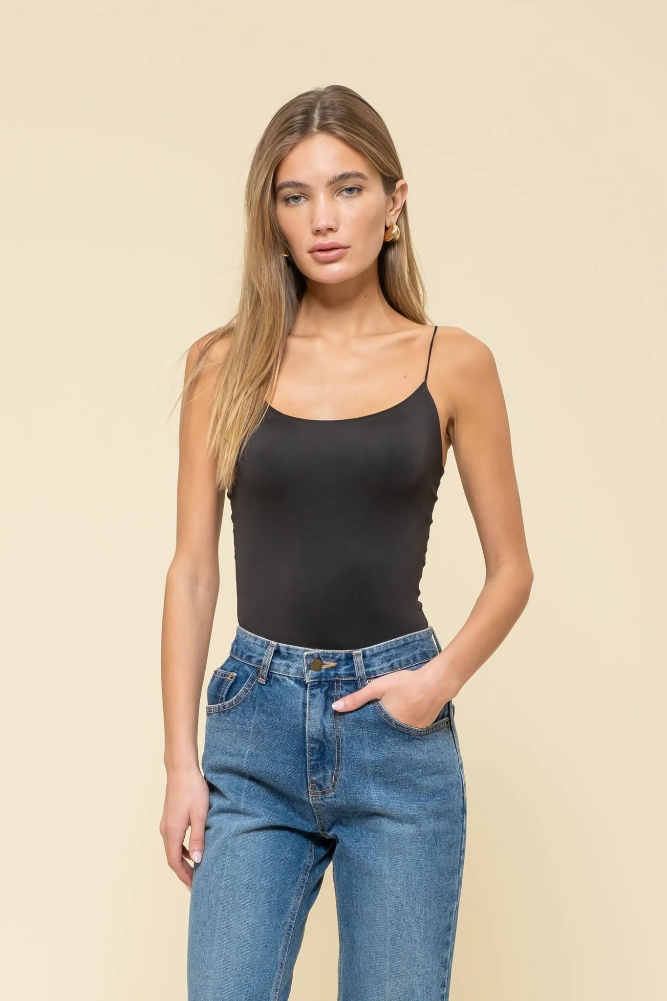 Thin Strap Seamless Cami Bodysuit