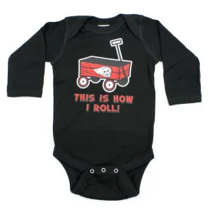 This is How I Roll Skull Wagon Long Sleeve Baby Infant Bodysuit