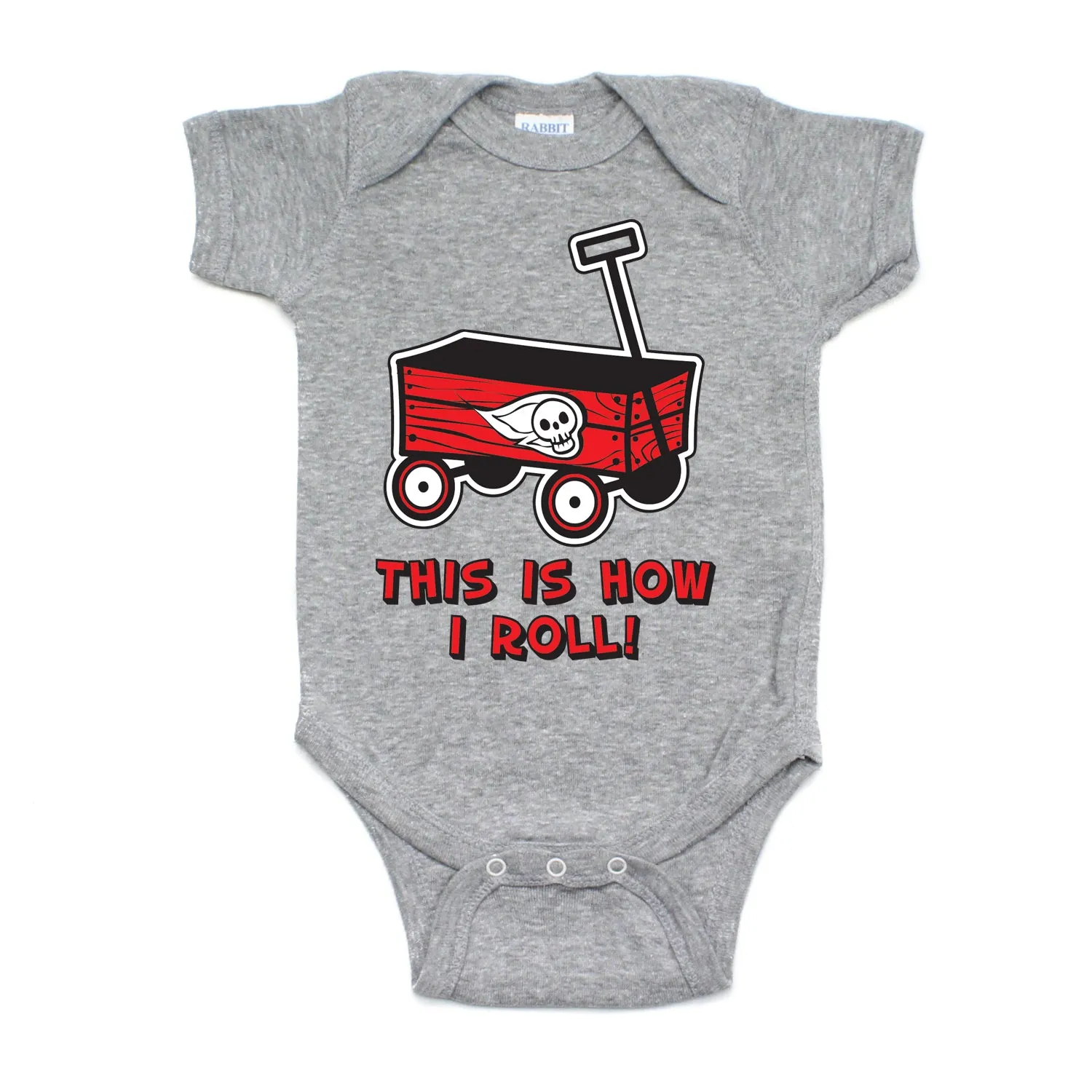 This is How I Roll Skull Wagon Short Sleeve Baby Infant Bodysuit