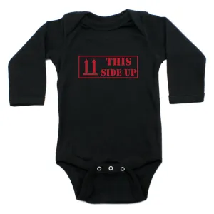 This Side Up Long Sleeve Cotton Bodysuit