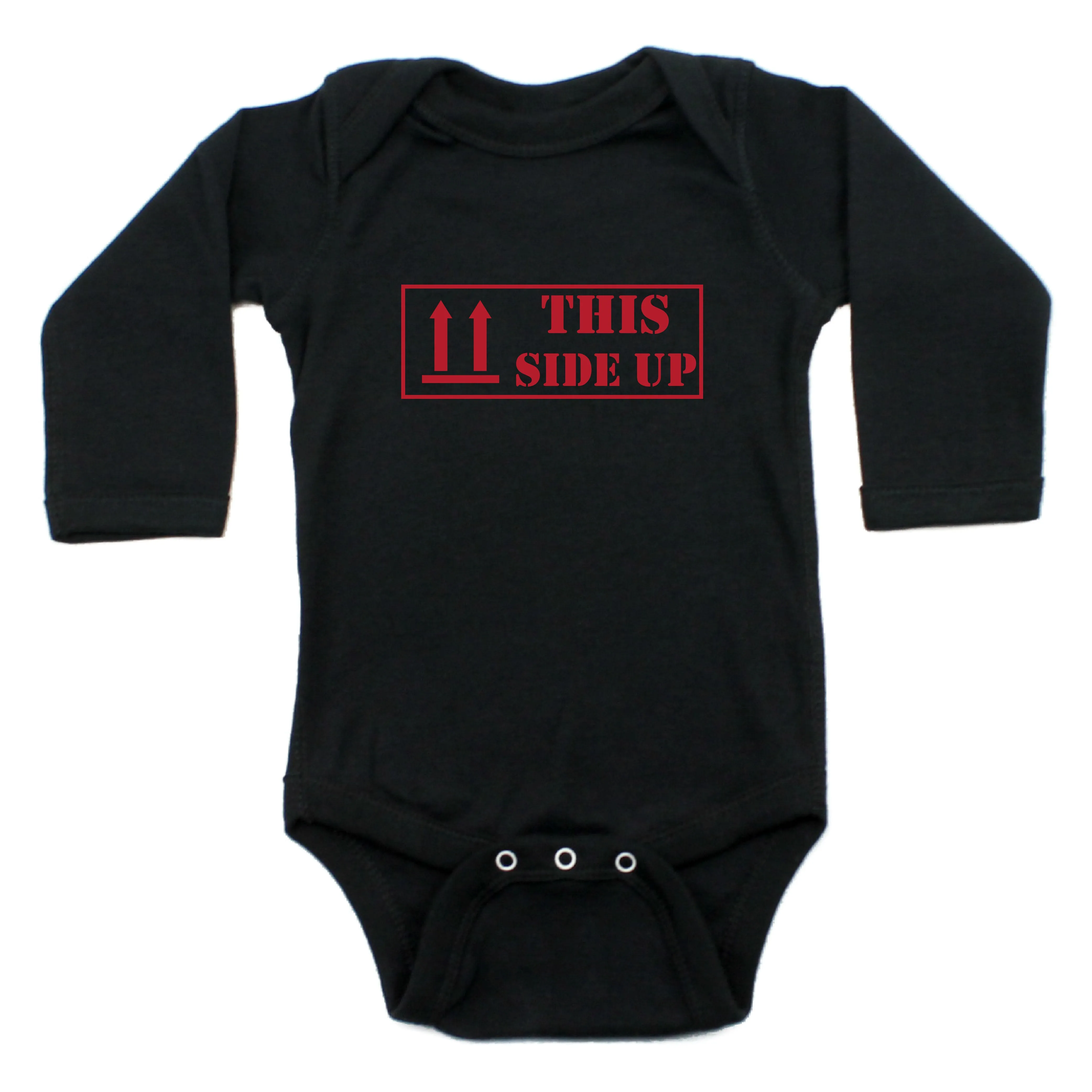 This Side Up Long Sleeve Cotton Bodysuit
