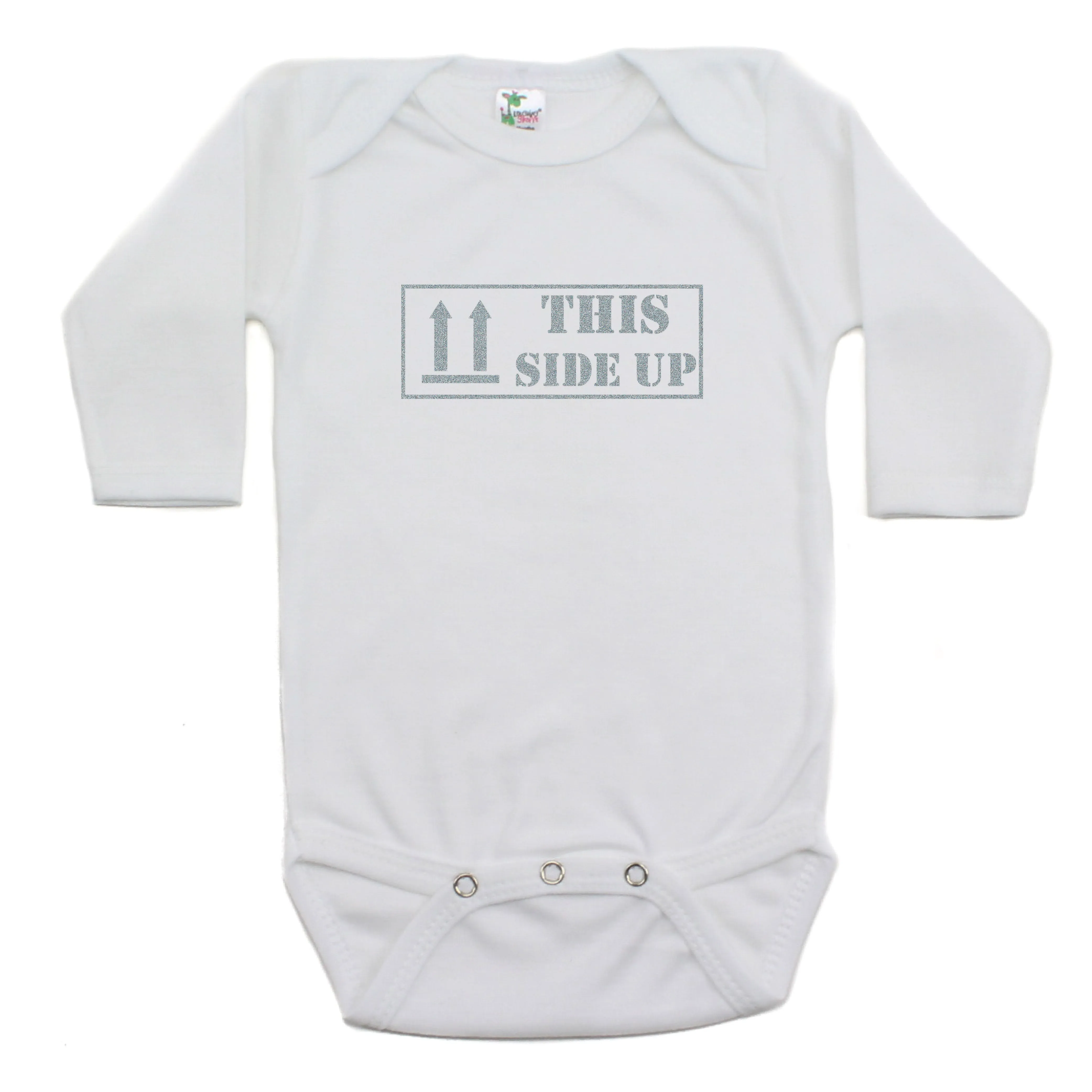 This Side Up Long Sleeve Cotton Bodysuit