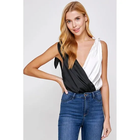 Tie Satin Bodysuit
