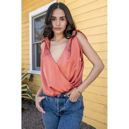 Tie Satin Bodysuit