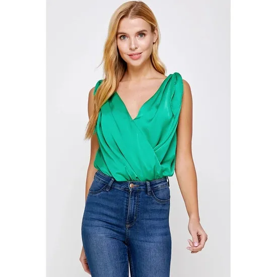 Tie Satin Bodysuit
