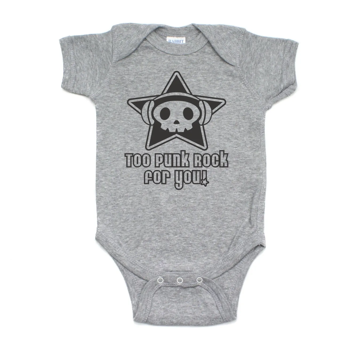Too Punk Rock For You Skull Short Sleeve Baby Infant Bodysuit