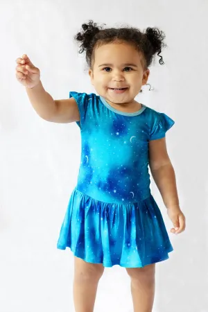 Twilight Stars & Moon Twirling Bodysuit Dress (3M-18M)