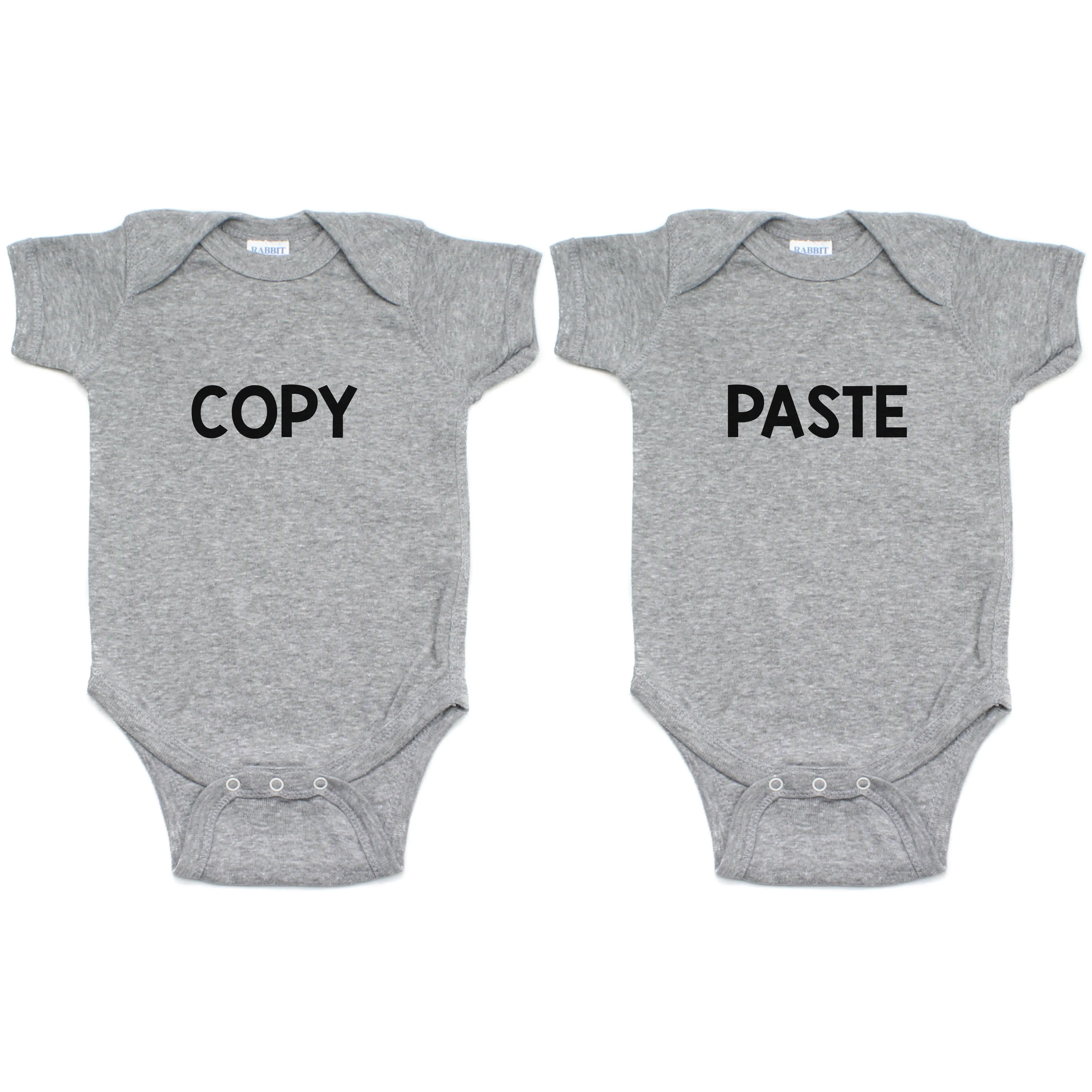 Twin Set Copy Paste Short Sleeve Infant Bodysuit